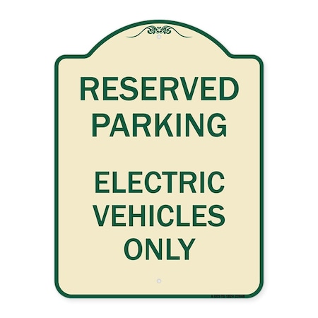 Signmission For Electrical Cars Reserved Parking Electric Vehicles Heavy-Gauge Alum, 24" x 18", TG-1824-23948 A-DES-TG-1824-23948
